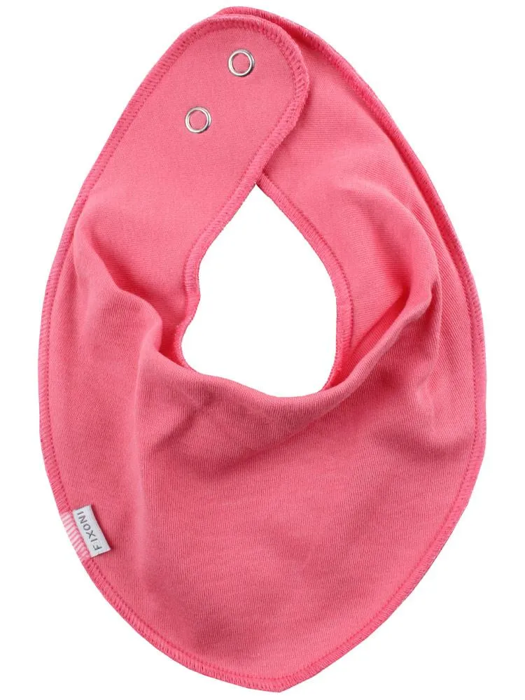 Double Layered Cotton Scarf Bib - Hot Pink