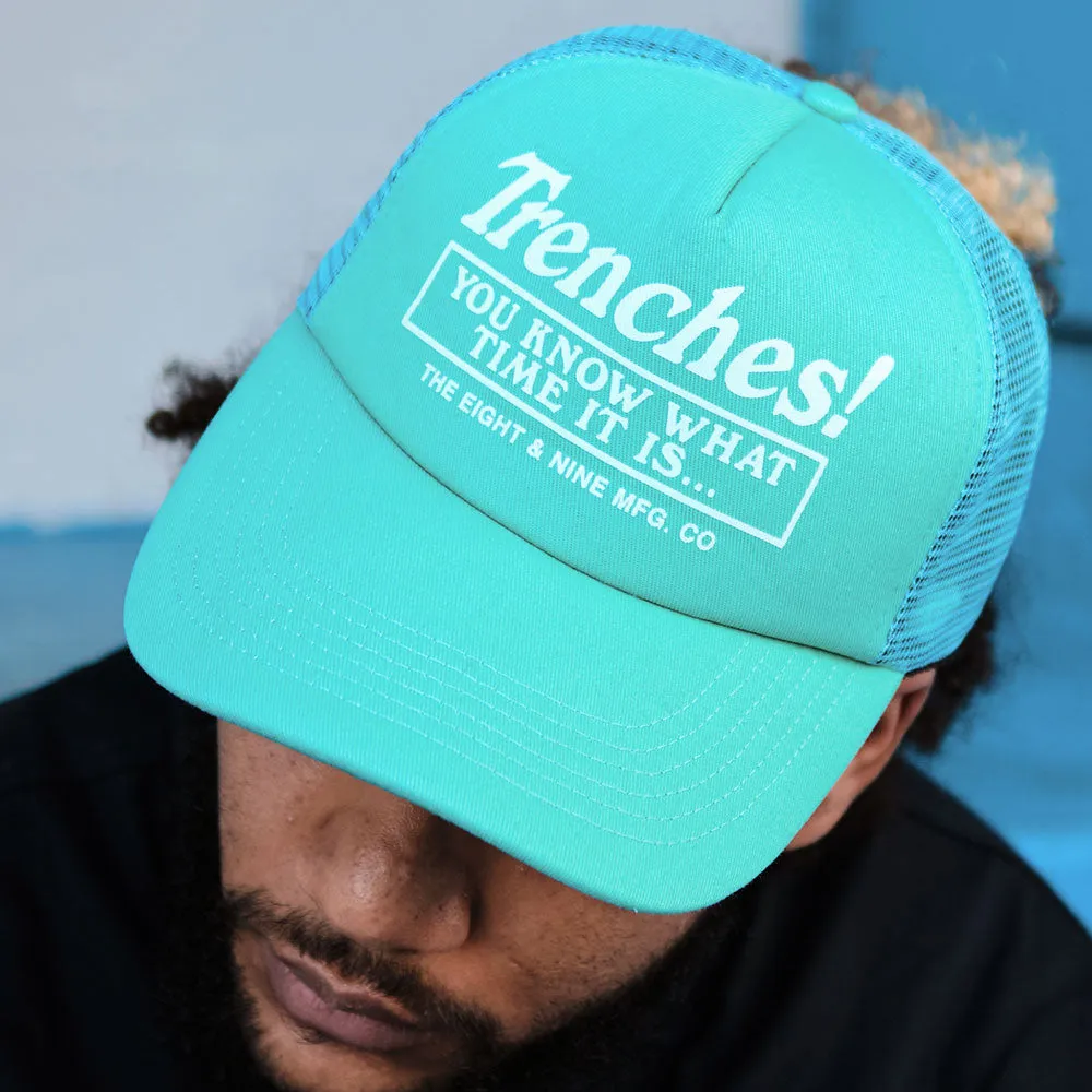 Drowning Man Trucker Hat Teal