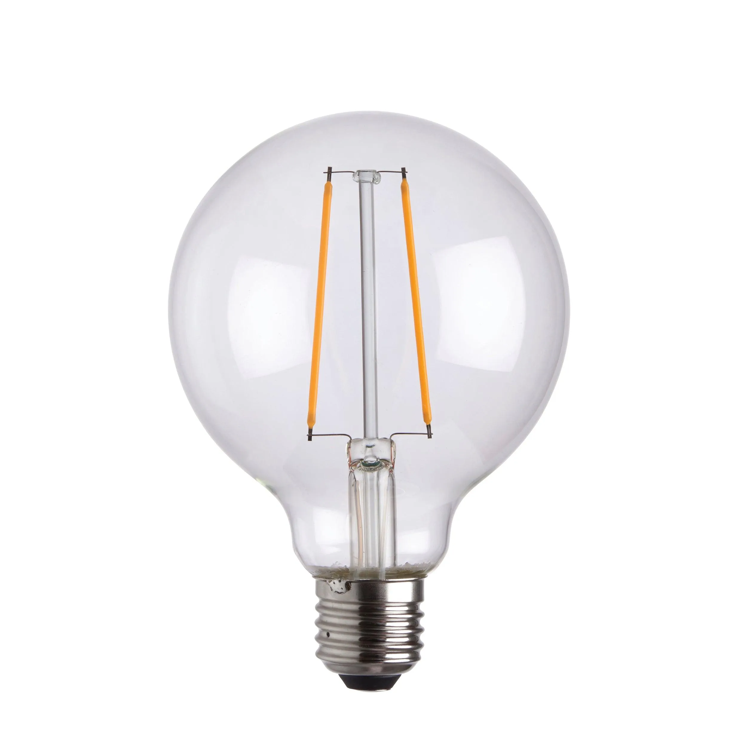 E27 Globe Filament 2w LED Dimmable Light Bulb - 95mm Dia