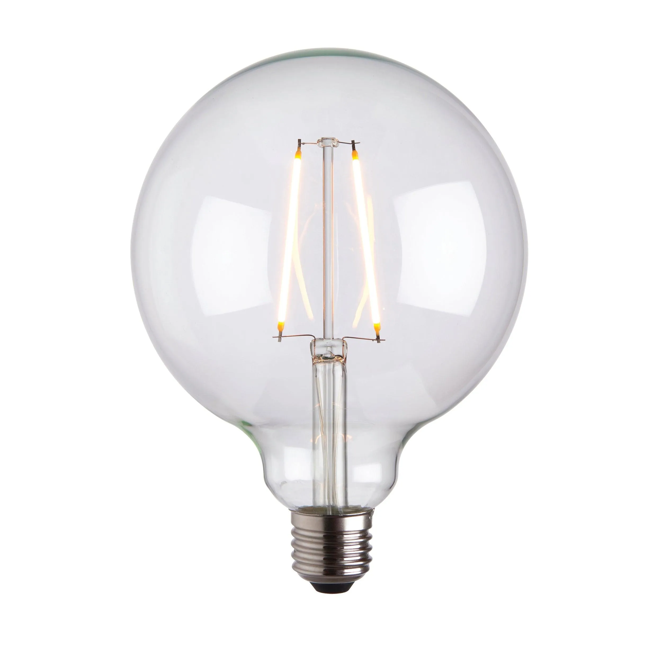 E27 LED Large Globe Filament LED 2w Light Bulb - 125mm Dia