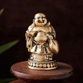 Estele Gold Plated Decorative Laughing Buddha Idol