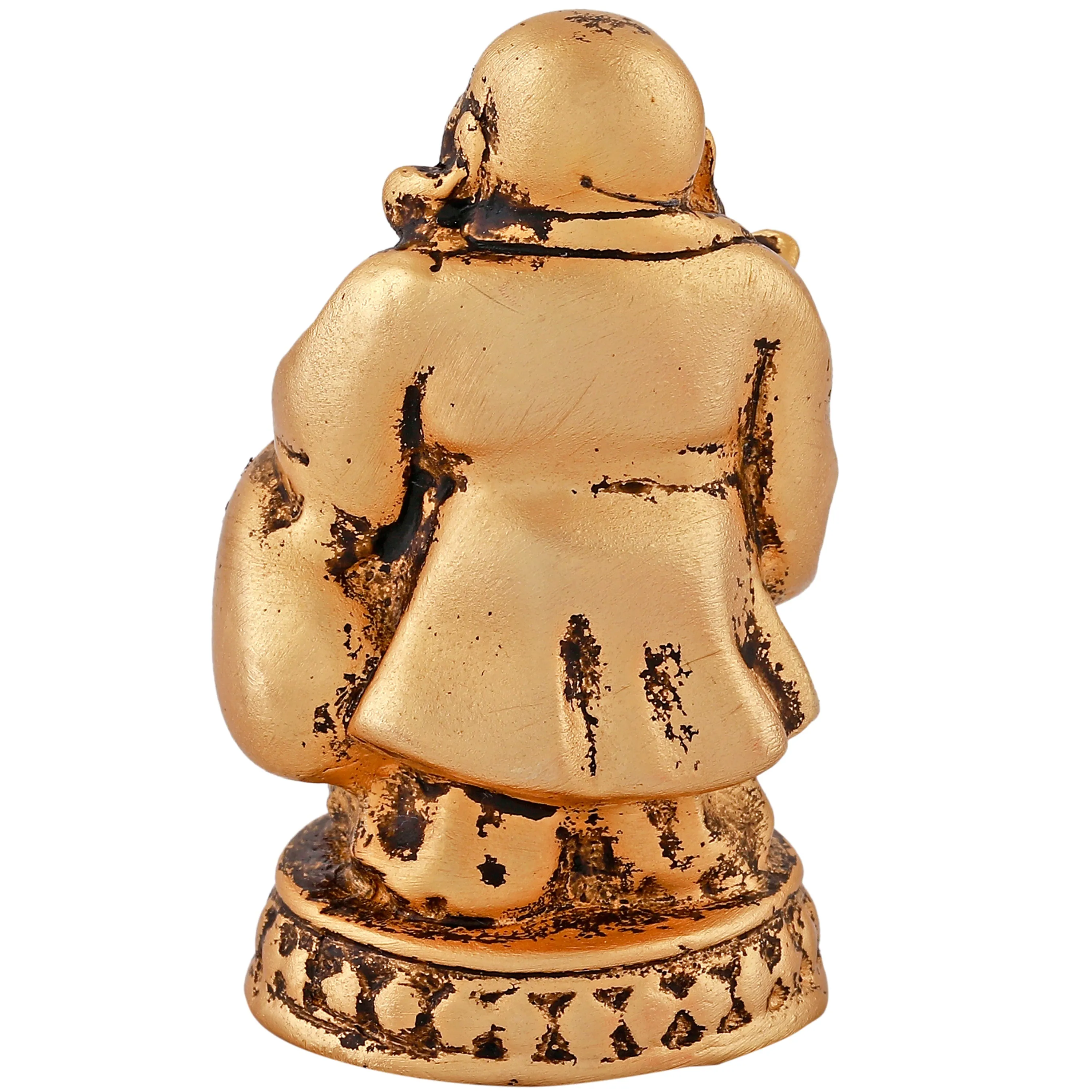 Estele Gold Plated Decorative Laughing Buddha Idol