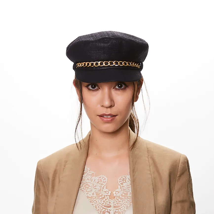 Eugenia Kim Marina Hat in Black Linen