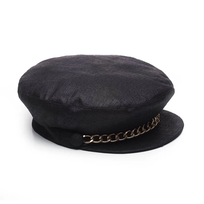 Eugenia Kim Marina Hat in Black Linen