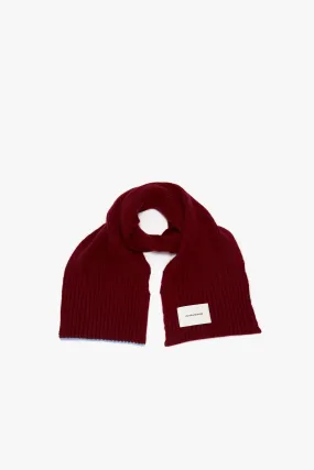 Exclusive Logo Patch Scarf In Burgundy