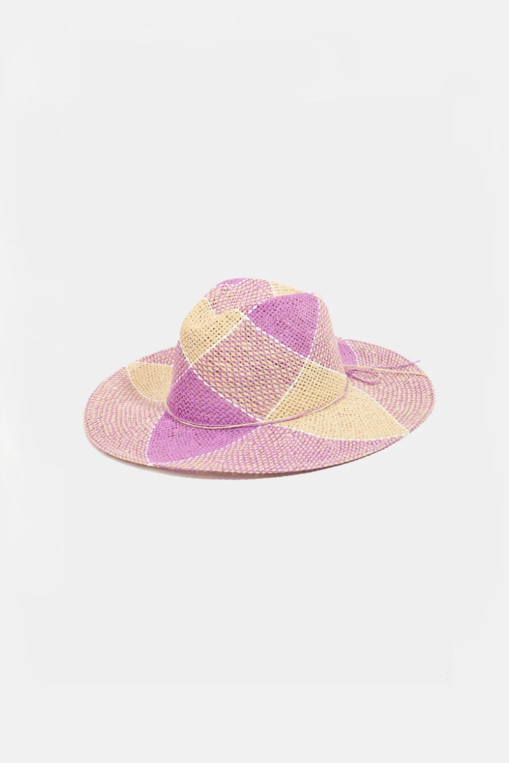 FAME CONTRAST STRAW BRAID HAT