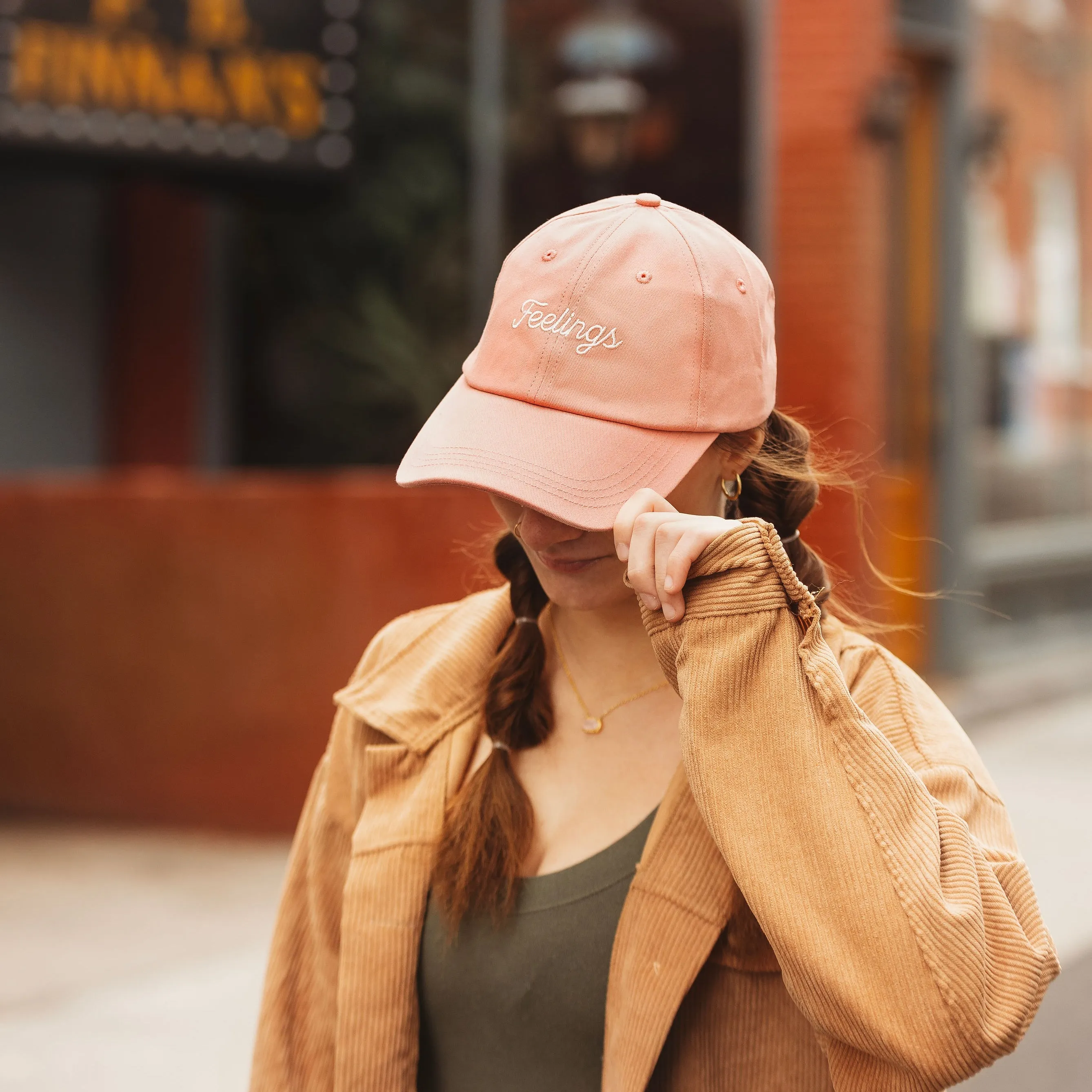 Feelings Dad Hat Pink