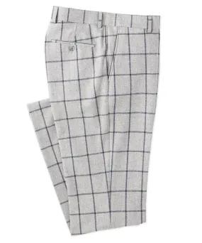 Flat-Front Windowpane Trouser