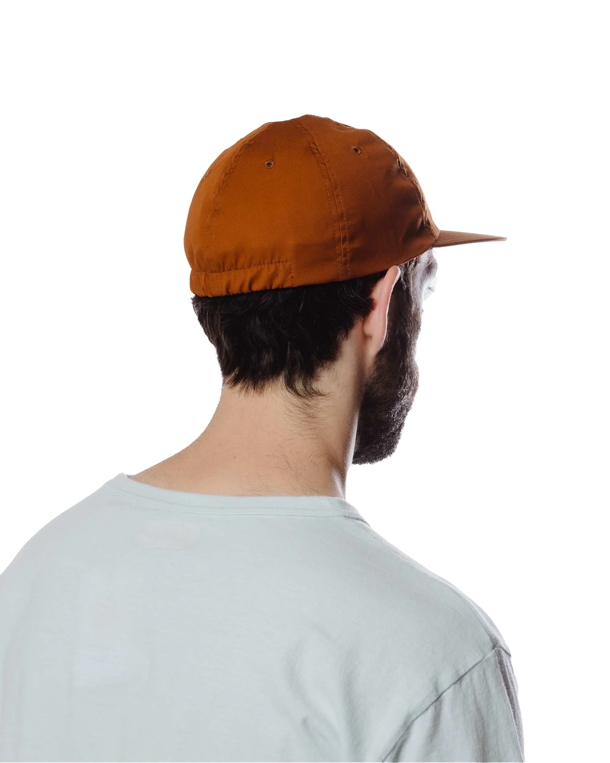 Found Feather 6 Panel Baseball Cap Combed Chino Brown