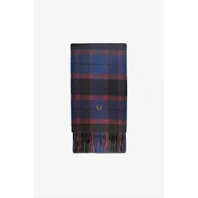 Fred Perry - C6141 Lambswool Tartan Oxblood / Shaded Stone - Scarf