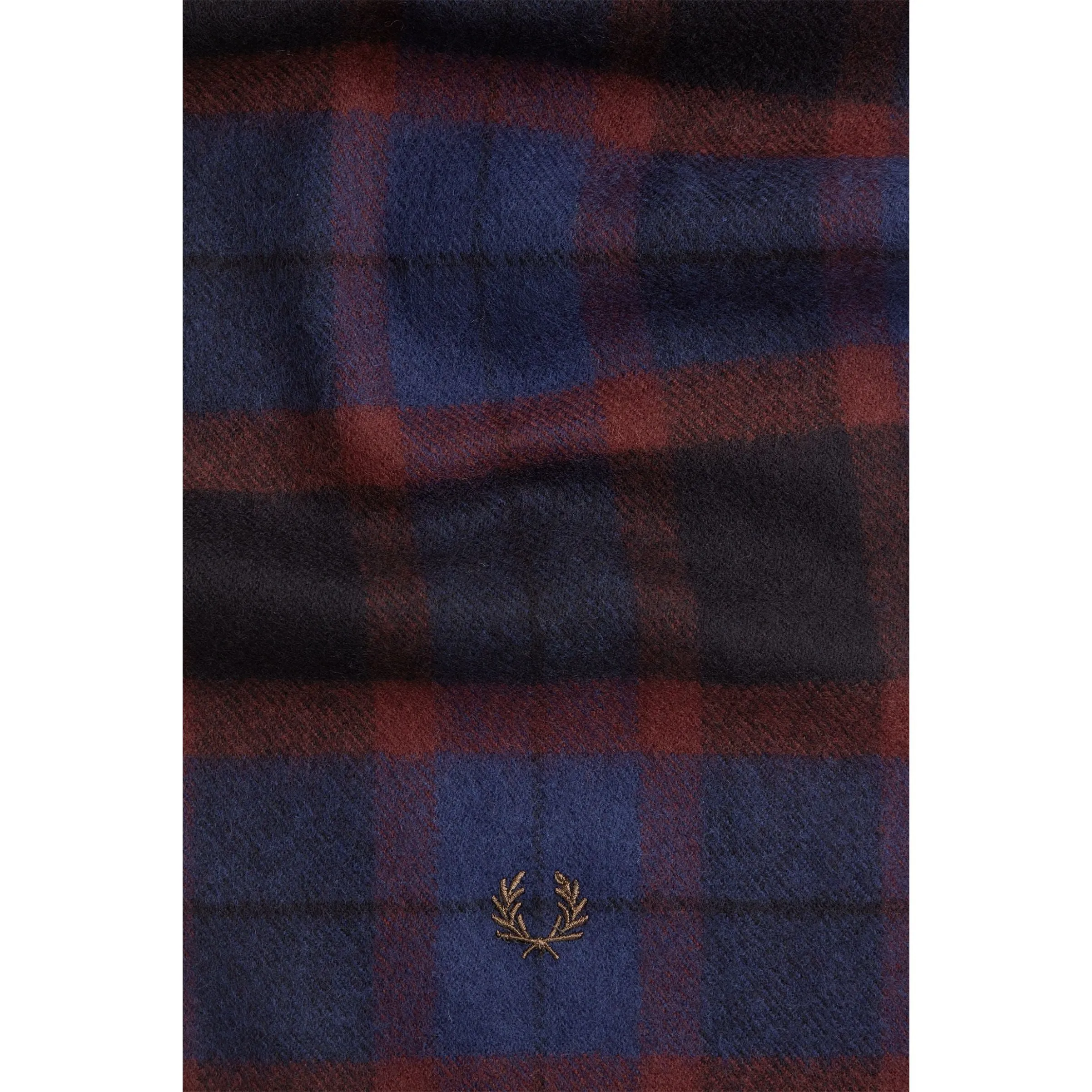 Fred Perry - C6141 Lambswool Tartan Oxblood / Shaded Stone - Scarf