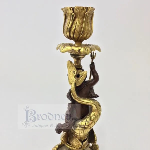 French Bronze Candlesticks