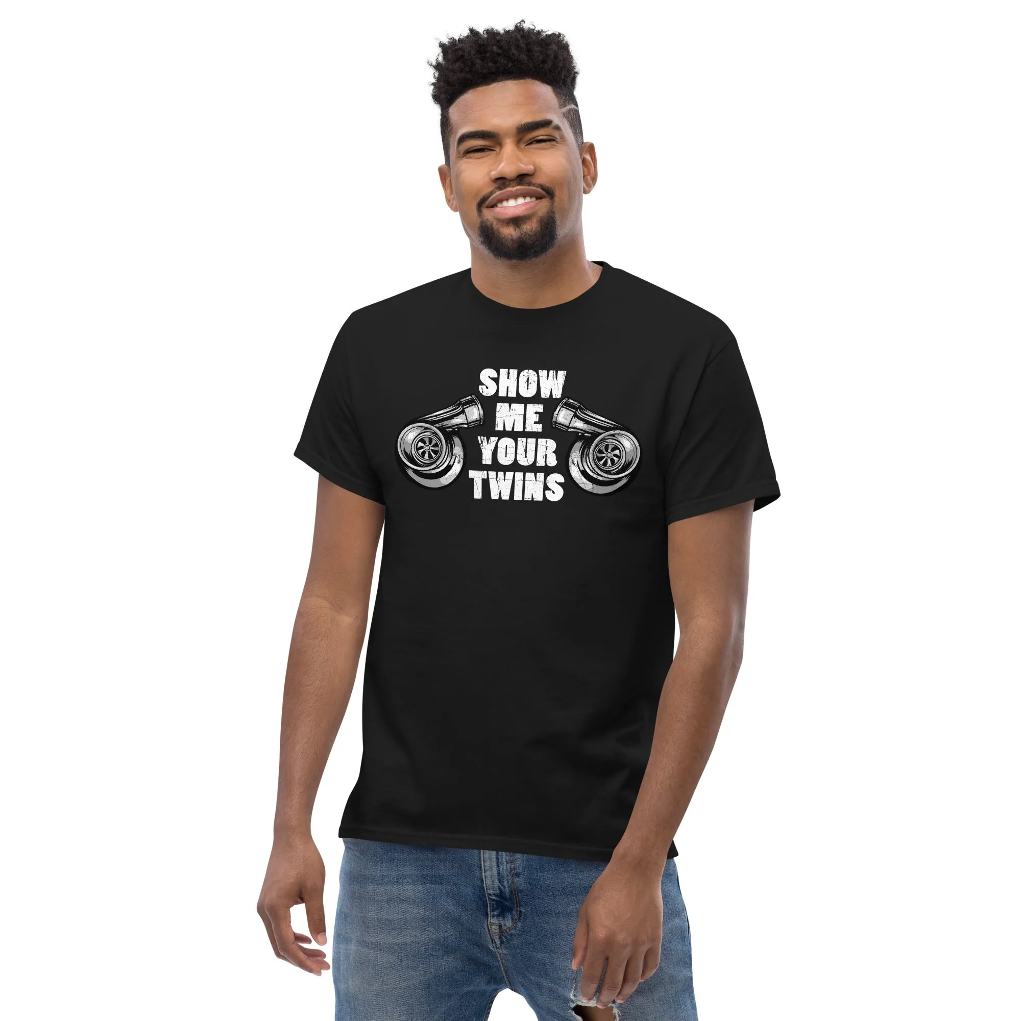 Funny Car Enthusiasts Shirt, Racing JDM Tee Show Me Your Twins Turbo T-Shirt