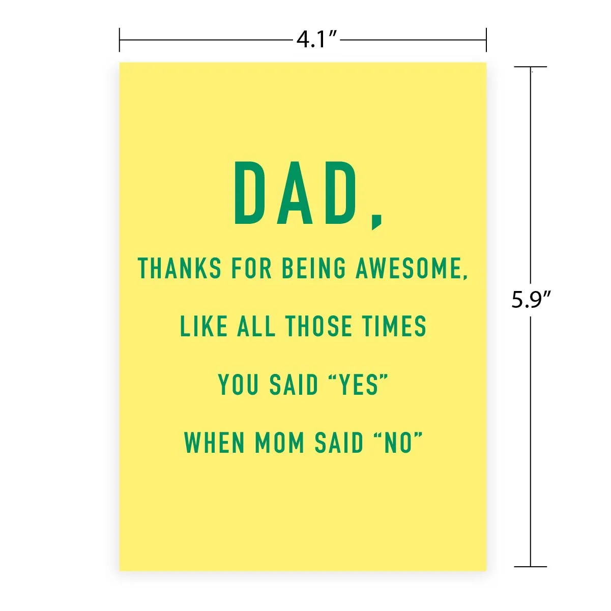 Greeting Card For Dad - Thankyou For Saying Yes