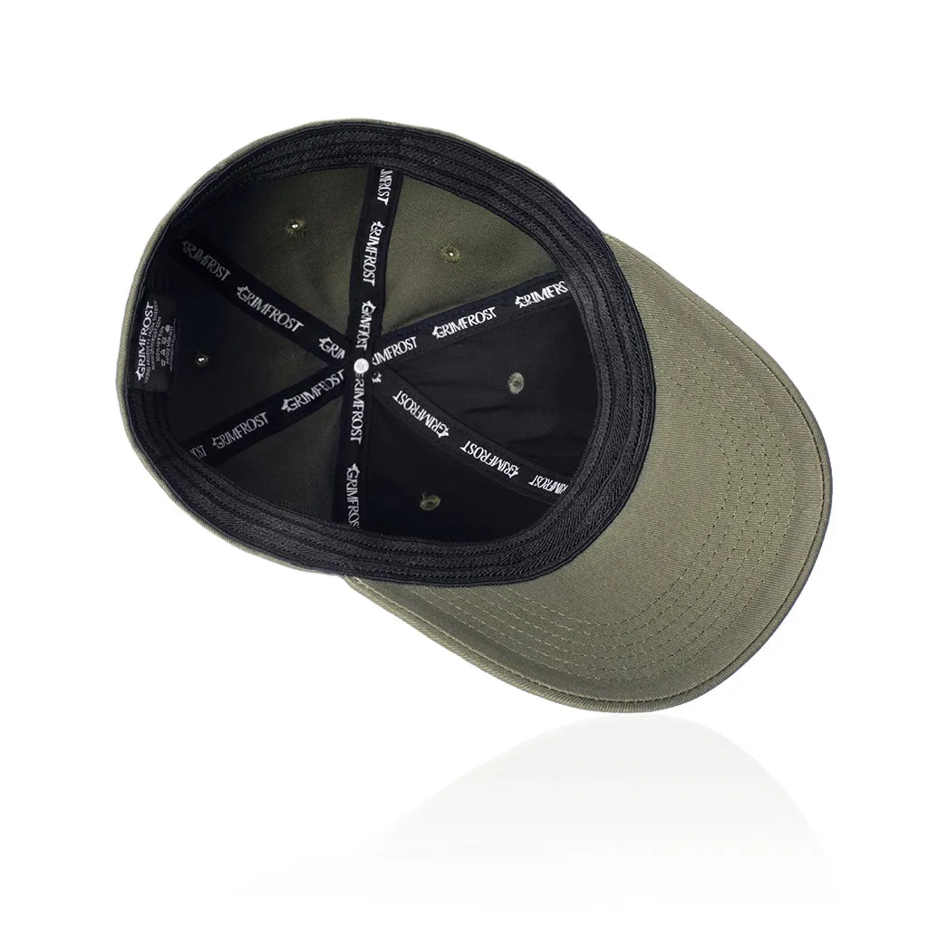 Grimfrost Rune Baseball Cap, Army Green