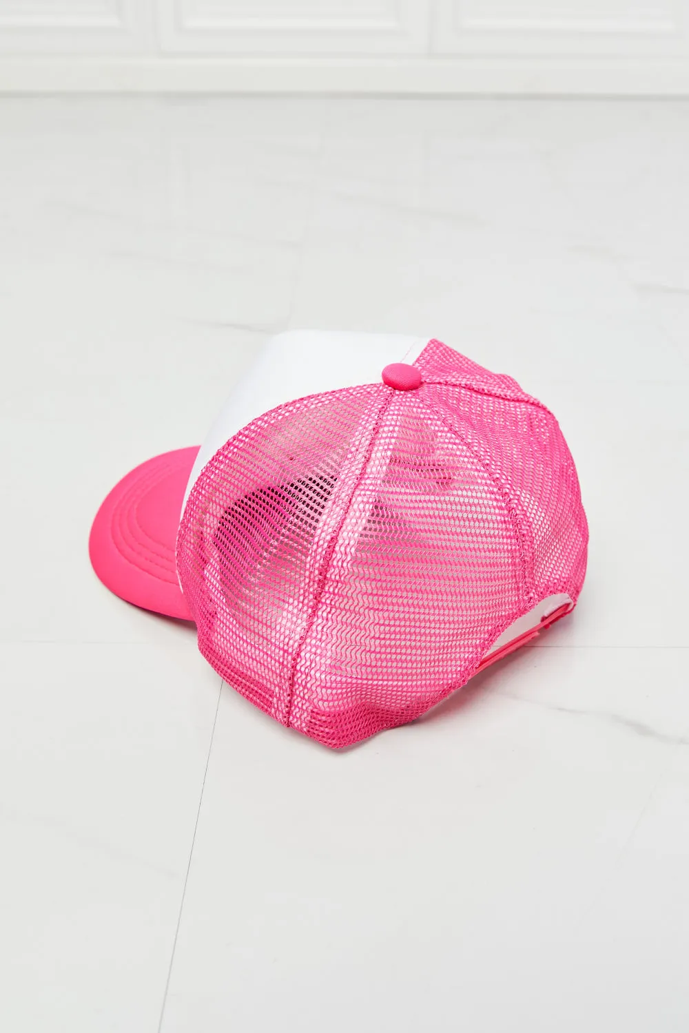 Heart Trucker Hat in Pink