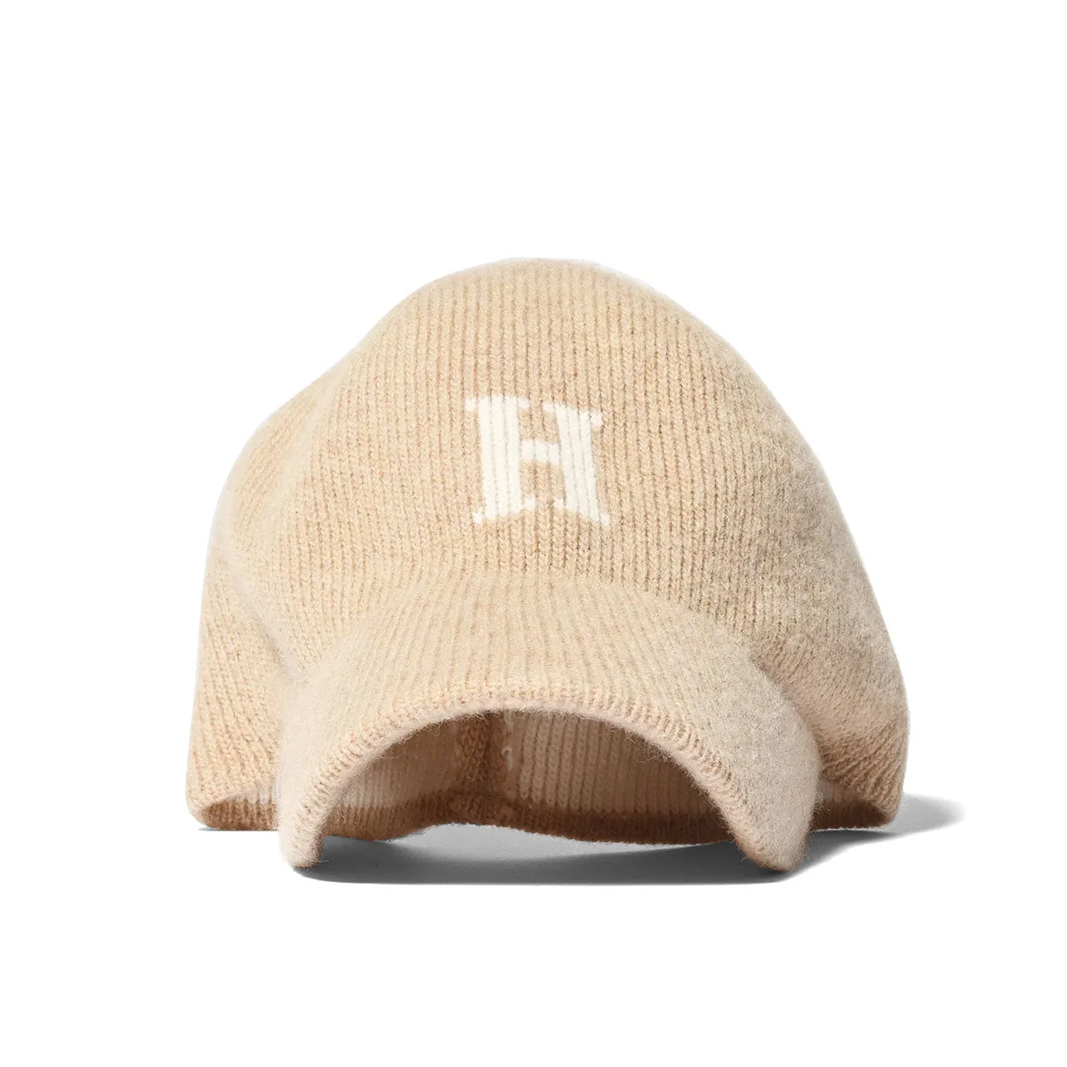 HOMEGAME - H LOGO KNIT Baseball Cap BEIGE