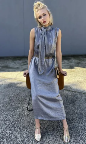 hoss Claudette Maxi Dress - Silver/Grey