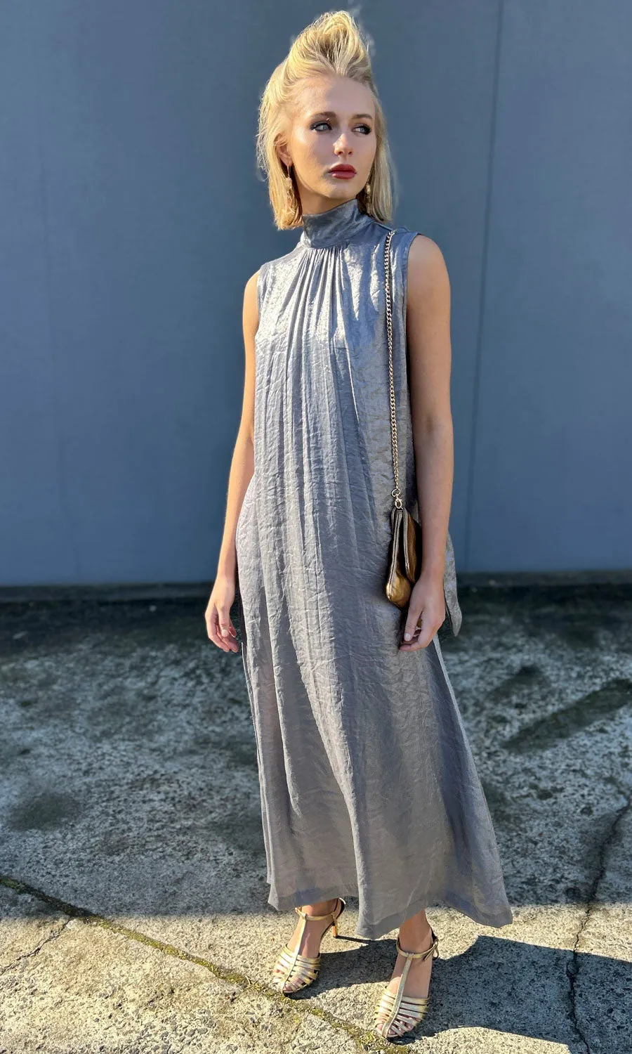 hoss Claudette Maxi Dress - Silver/Grey