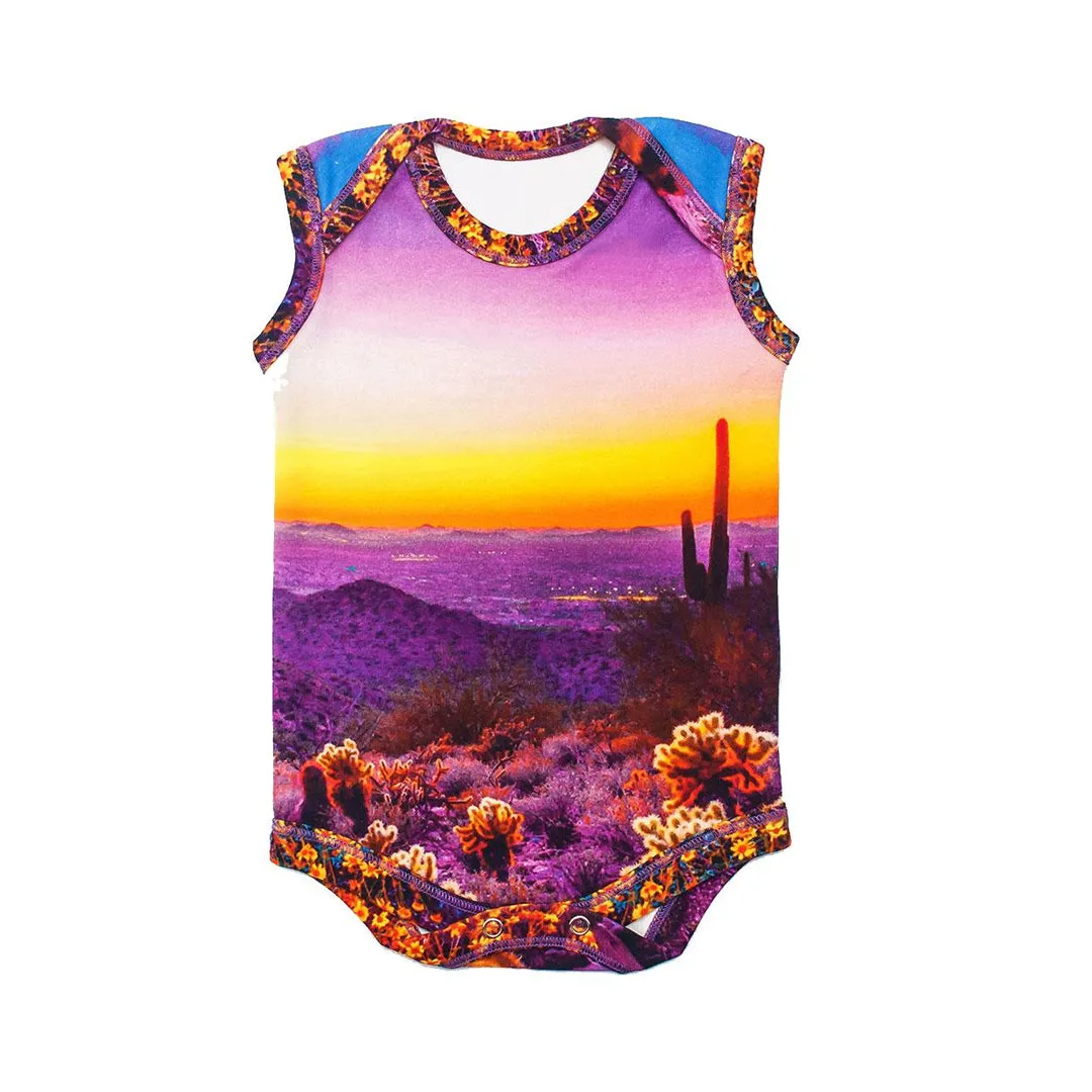 INCHWORM ALLEY DESERT SUNSET ONESIE