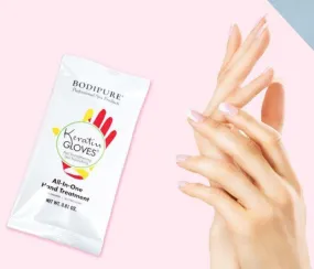 Keratin Gloves Natural Moisturising Hands Treatment - Bodipure white sachet