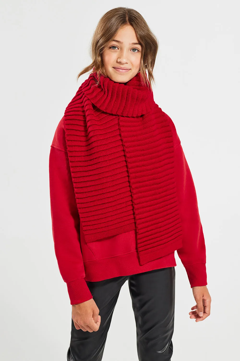 Kids (6-14 Years) Ribbed Scarf