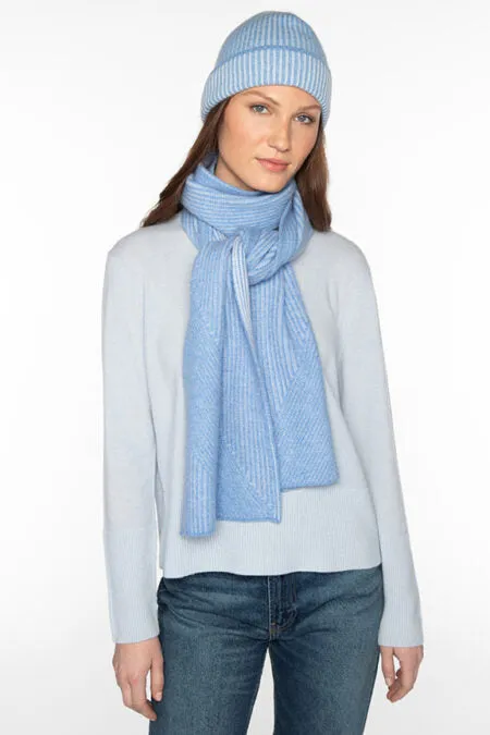 Kinross Cashmere Plaited Rib Scarf