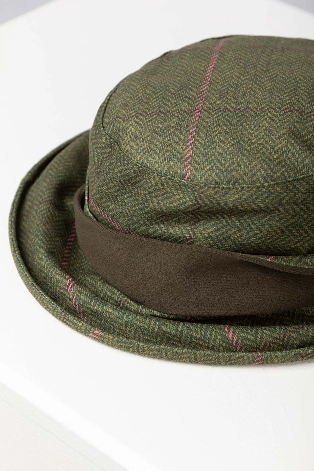 Ladies Twisted Band Tweed Hat - Danby