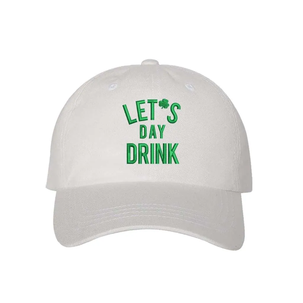 Let's Day Drink Baseball Hat | Shamrock Hats for St Patricks Day