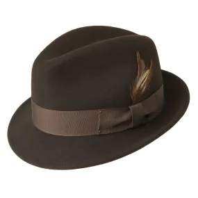 Men's Fedora Hat -Tino by Bailey of Hollywood Color Brown