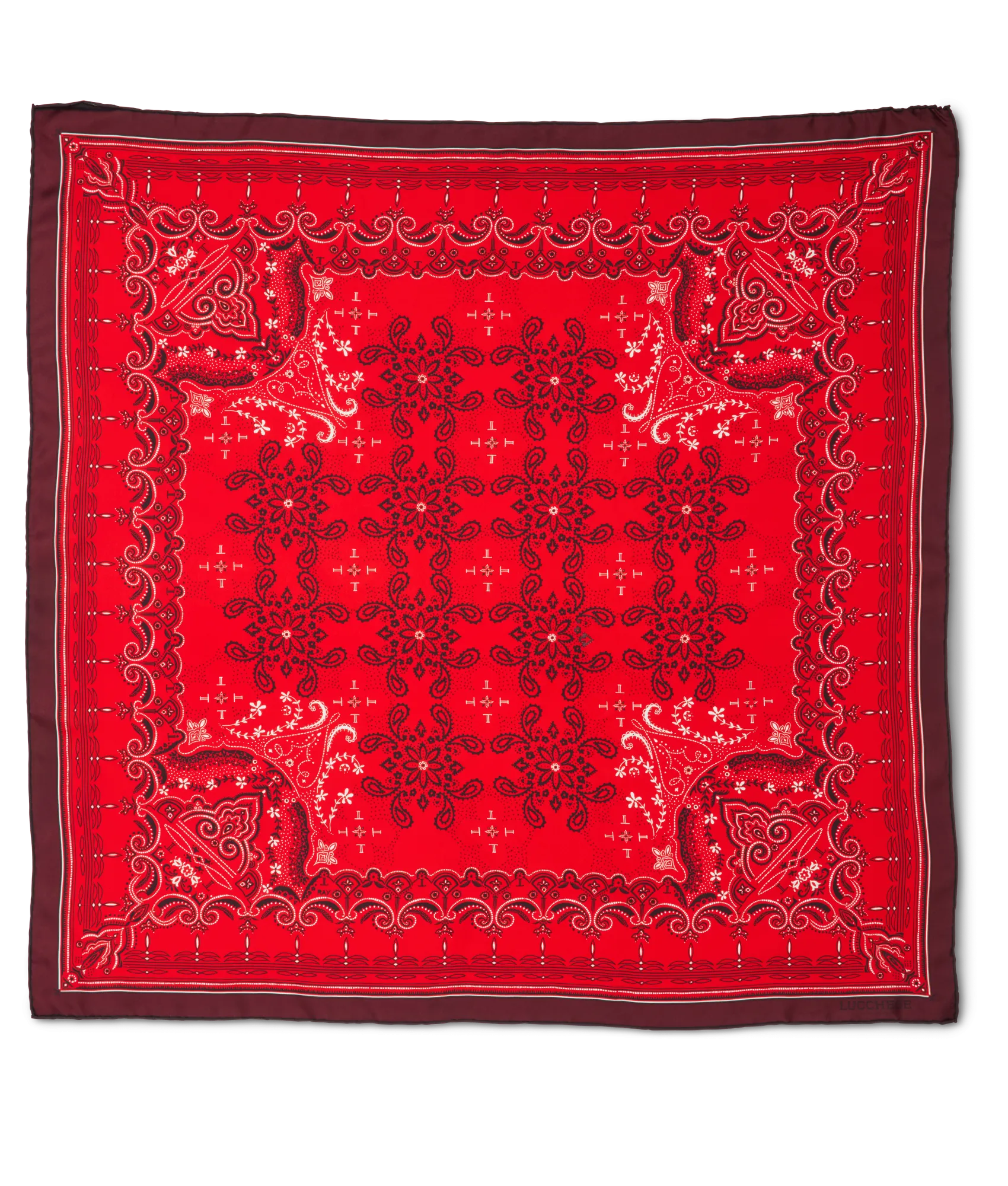 Mirrored L Scarf :: Red/Burgundy