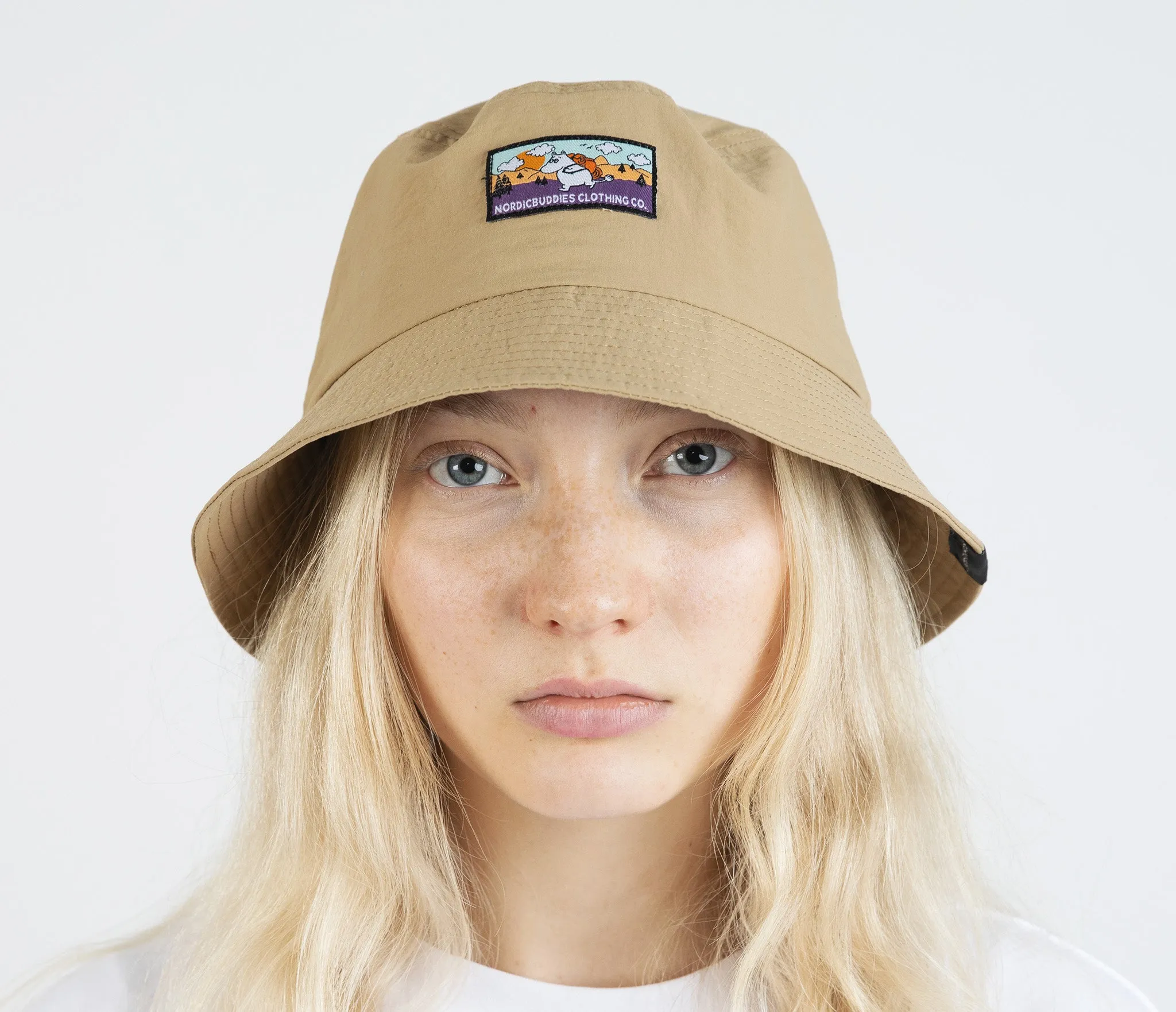 Moomintroll's Adventure Nylon Bucket Hat - Beige