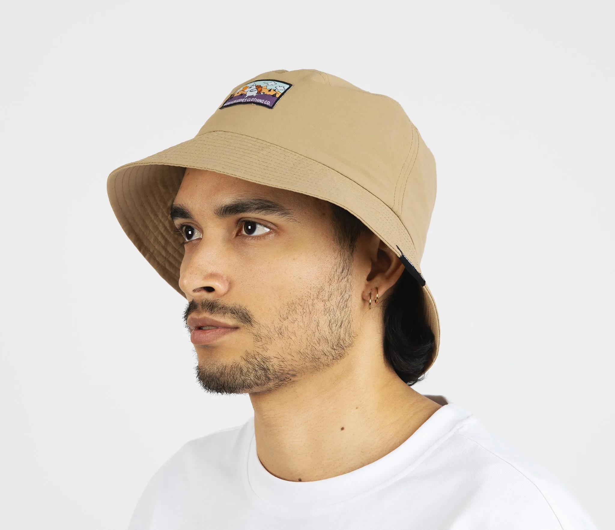 Moomintroll's Adventure Nylon Bucket Hat - Beige