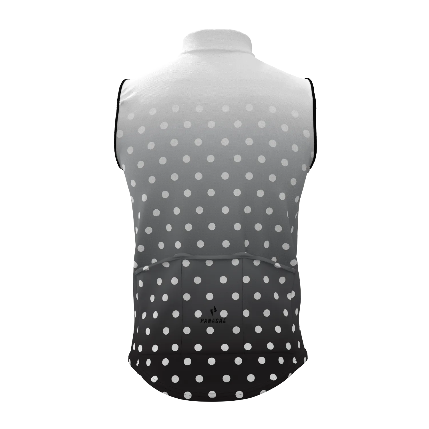 M's and W's Pro Wind Vest - Black & White Fade Dots