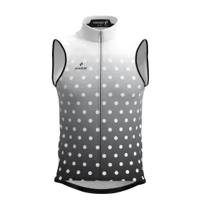 M's and W's Pro Wind Vest - Black & White Fade Dots