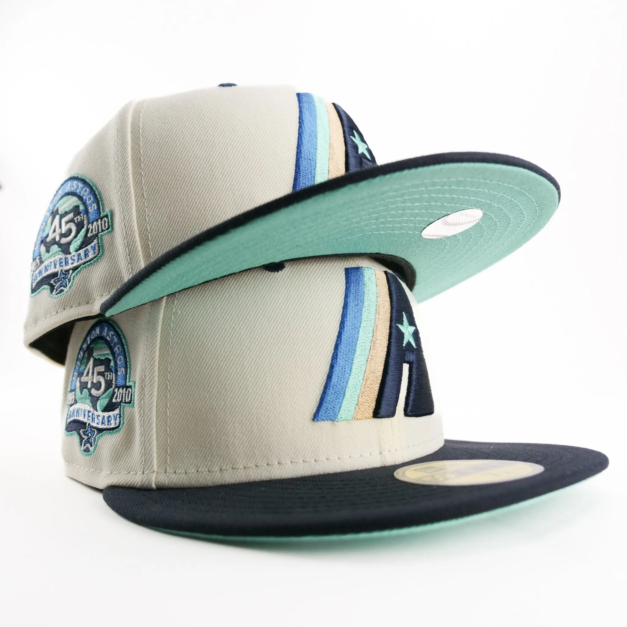 New Era Custom Exclusive Fitted Houston Astros 45 Years Concept (Aquamarine)