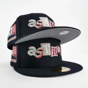 New Era Custom Exclusive Fitted Houston Astros Block Letters 4th of July