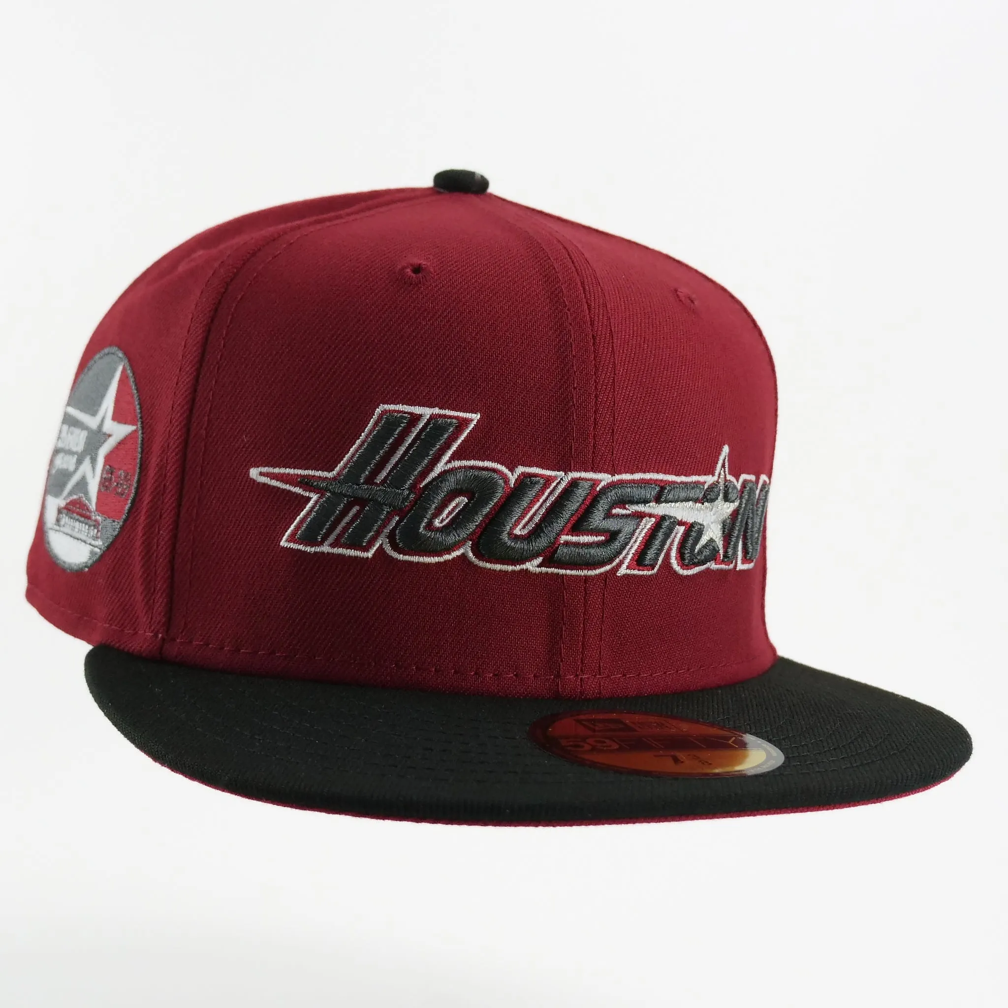 New Era Custom Exclusive Fitted Houston Astros Brick Red Storm Grey 35 Years Patch