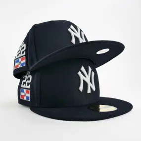 Exclusive New Era Custom Fitted Cap - New York Yankees Edition (Featuring Juan Soto Dominican Heritage Flag Design)