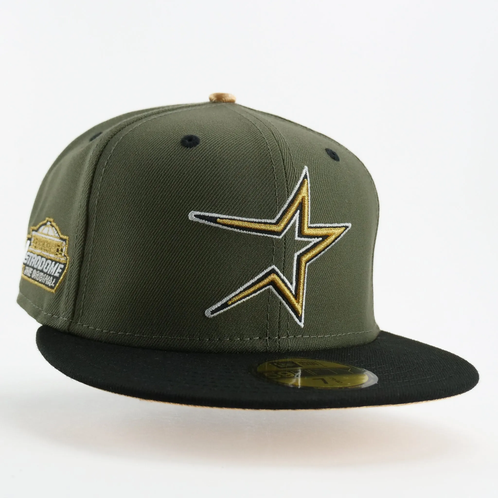 New Era Custom Exclusive Fitted Olive Houston Astros Astrodome Patch