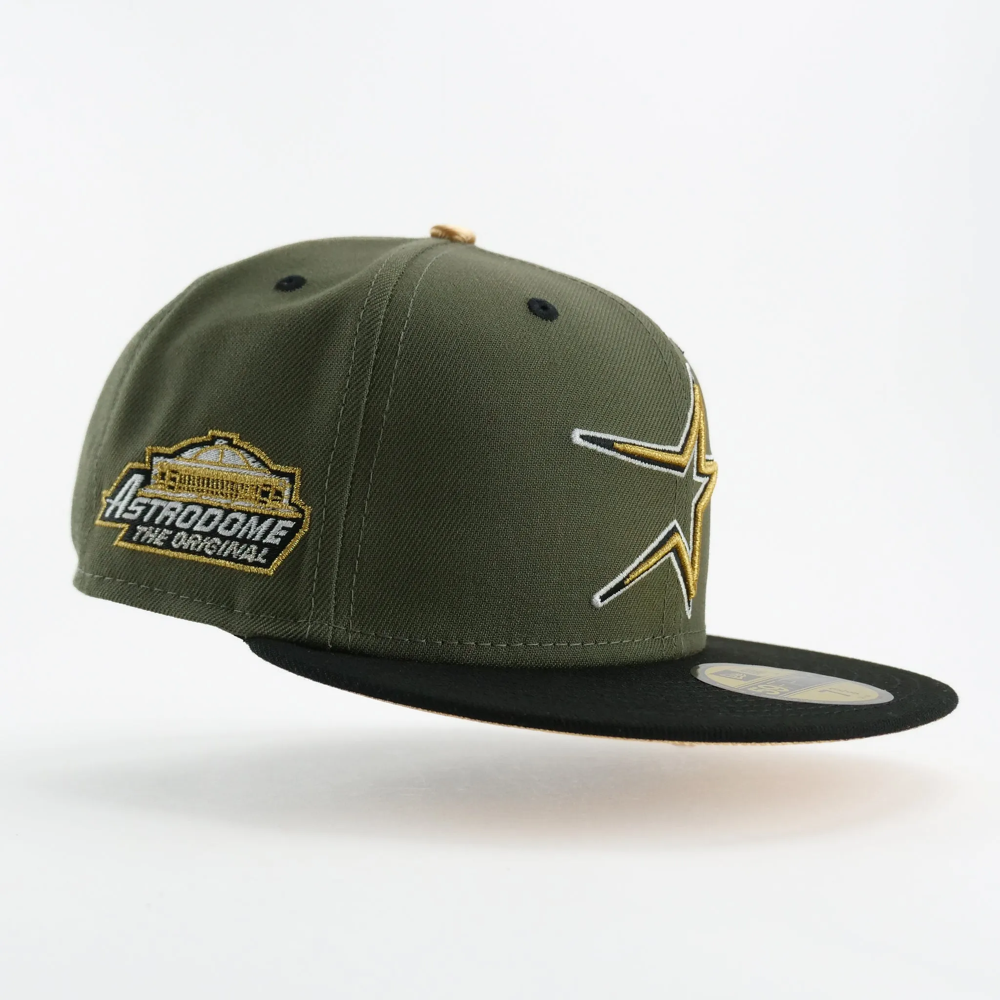 New Era Custom Exclusive Fitted Olive Houston Astros Astrodome Patch