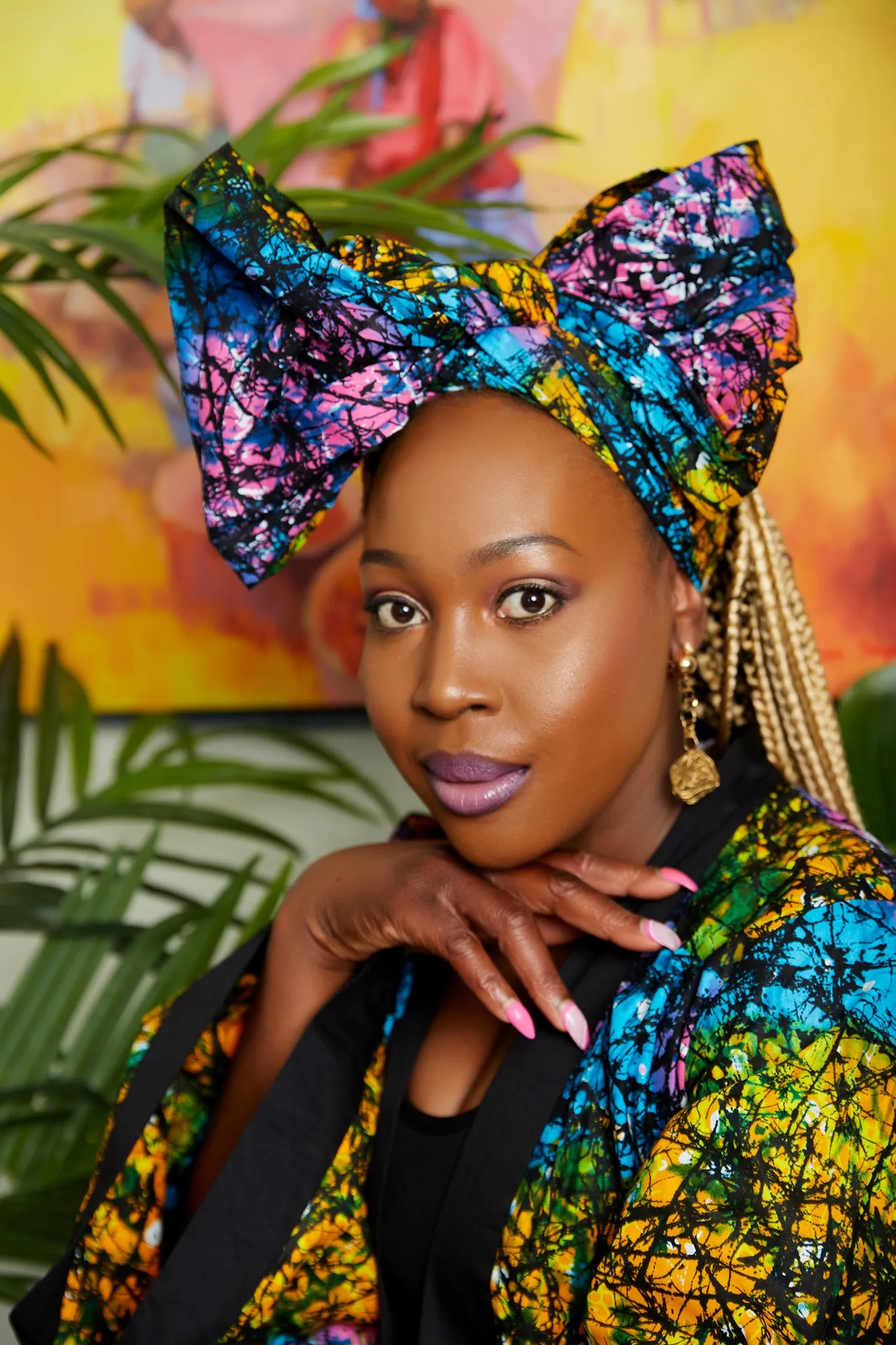 New In African Ankara Print Headwrap/Headtie - Tatiana