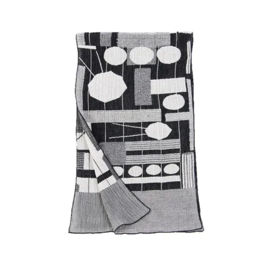 NUNO Scarf: "Kites" (White/Black)