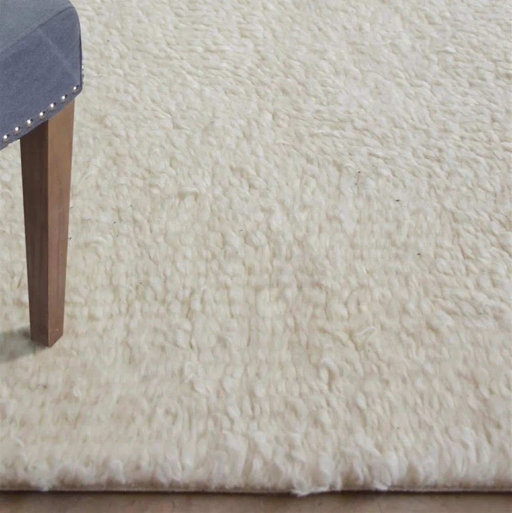 Olski Shaggy Off White Wool Rug