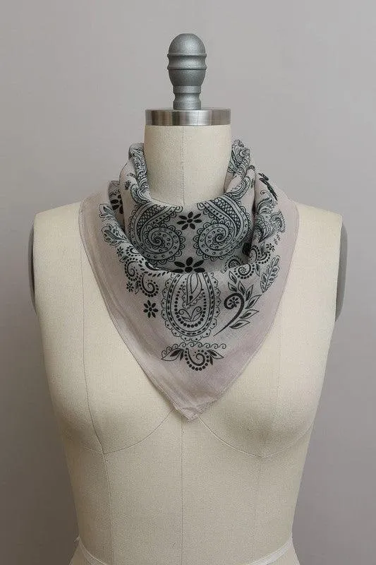 Paisley Floral Patterned Bandana