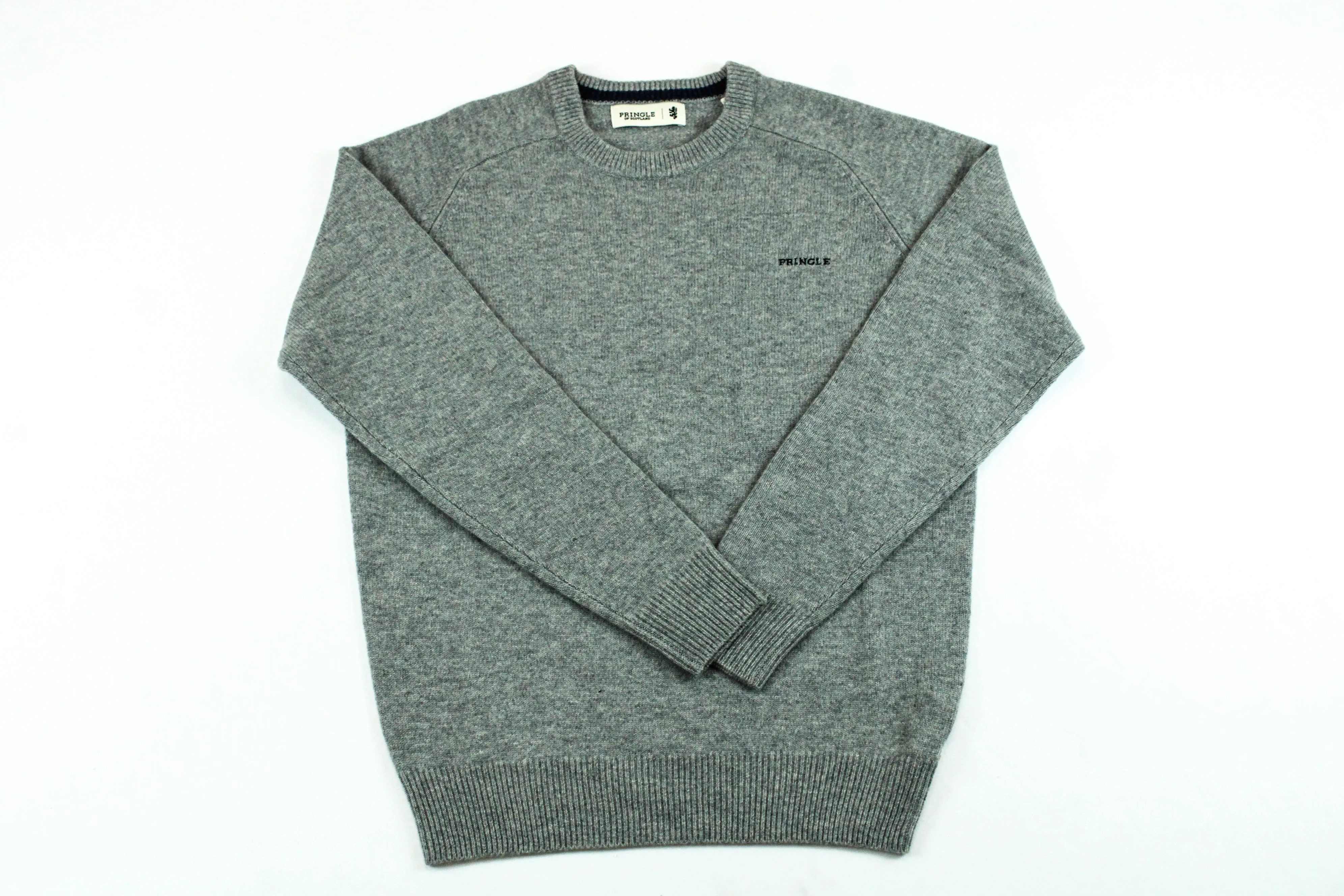 Pringle Grey Melange Lambswool Knitwear