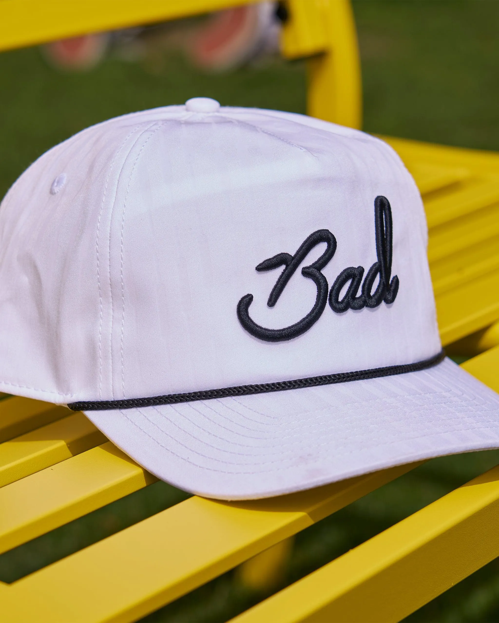 "Bad" Rope Golf Hat - Cattail Whisper White