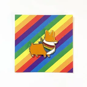 "Pride" Corgi Enamel Pin