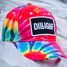 Rainbow Tye Die Baseball Dilligaf Cap