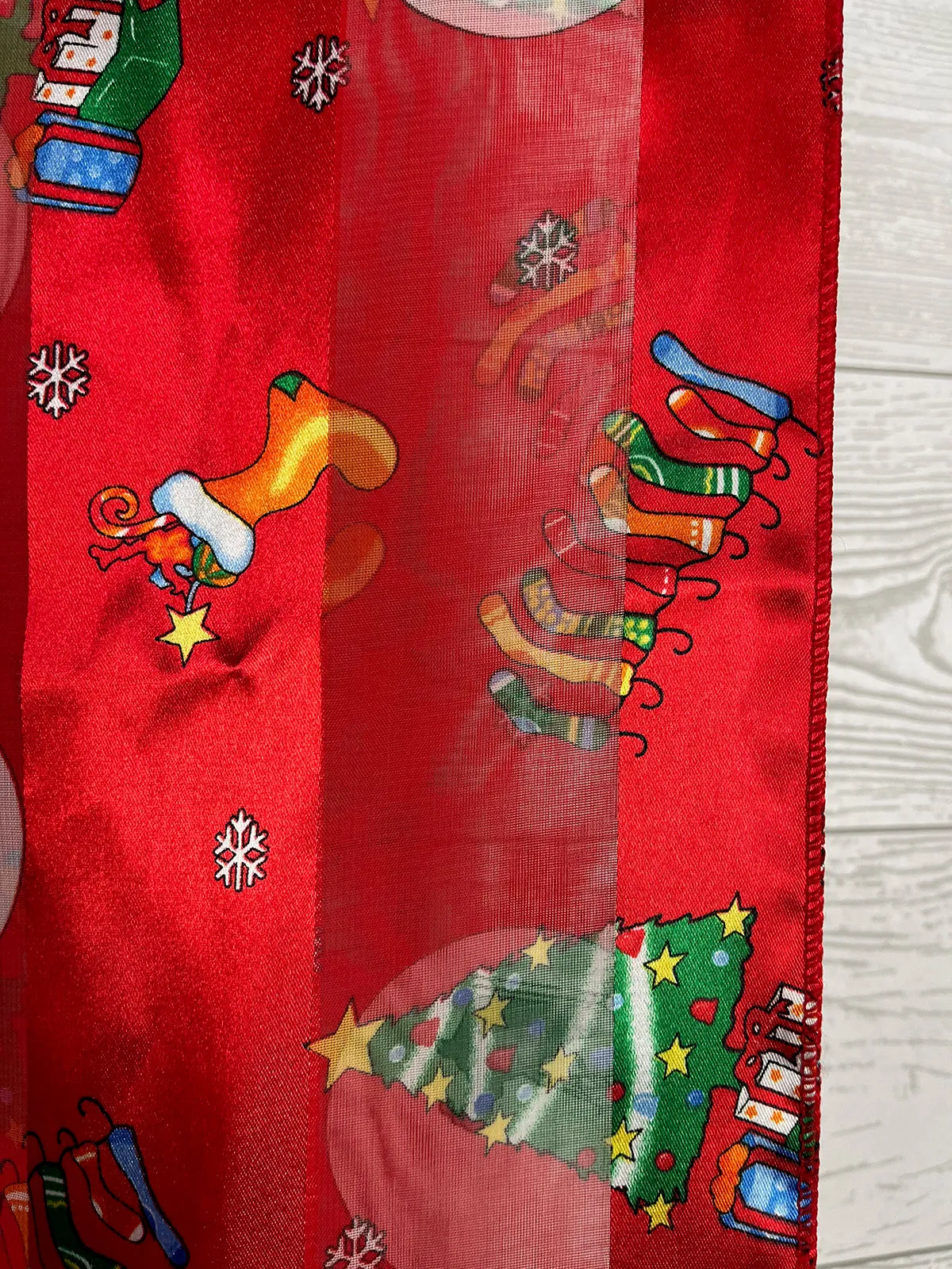 Red Santa Christmas Stripe Scarf